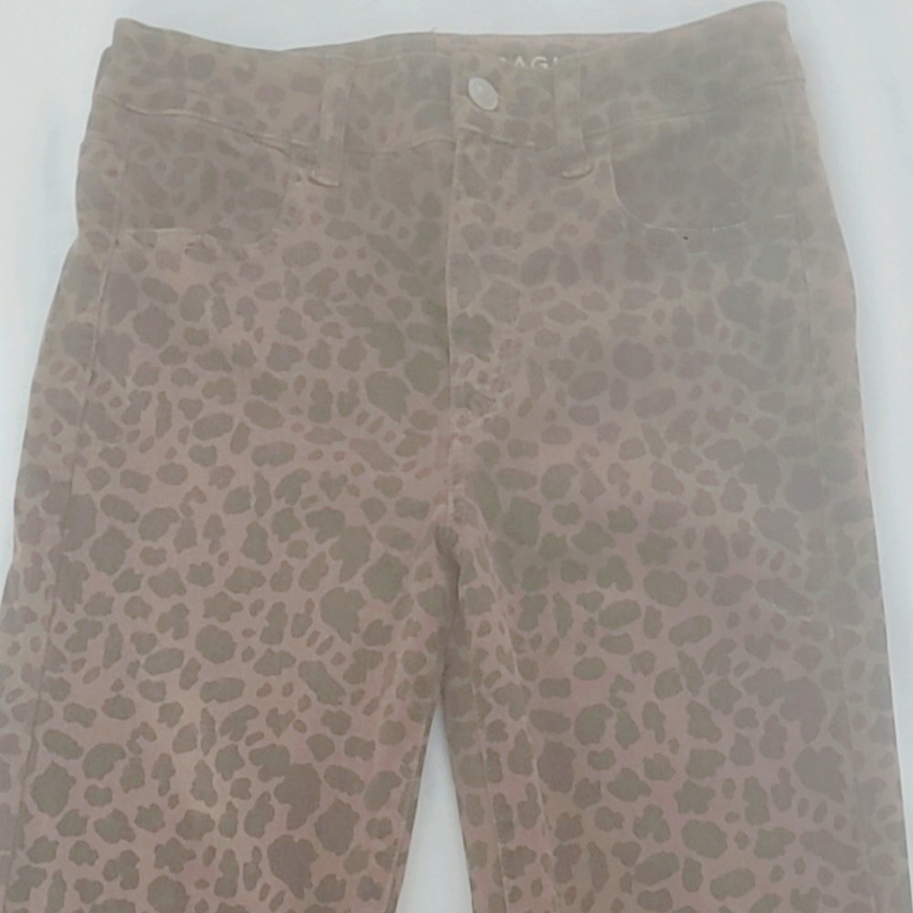 American Eagle leopard print jeans